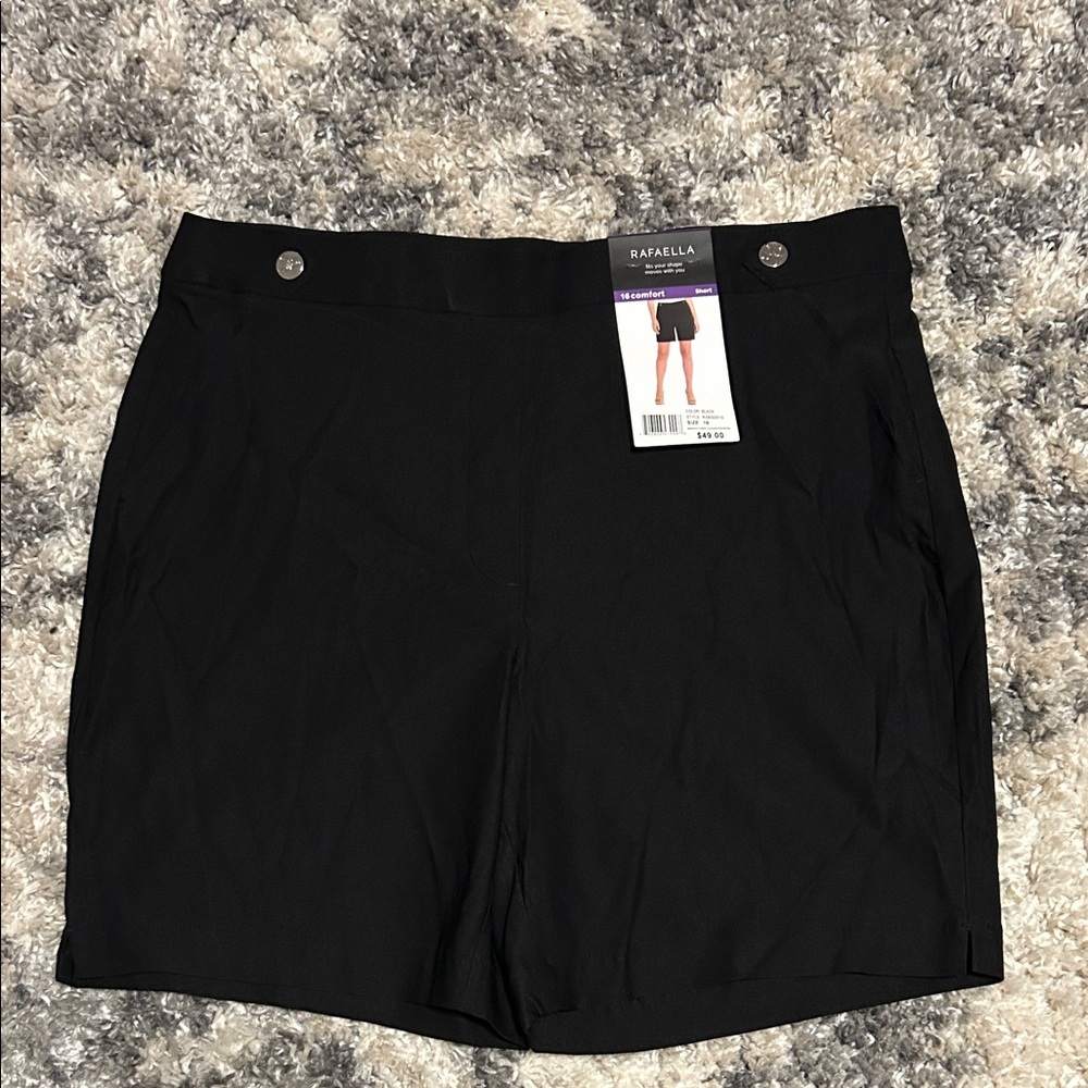 Rafaella Black Pull-On Dress Shorts